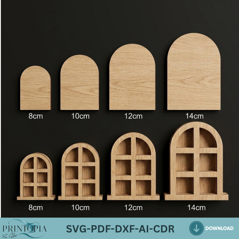 Window Frame Cutting Template Bundle – Perfect for Laser Cutting DIY Home Decor Projects 133