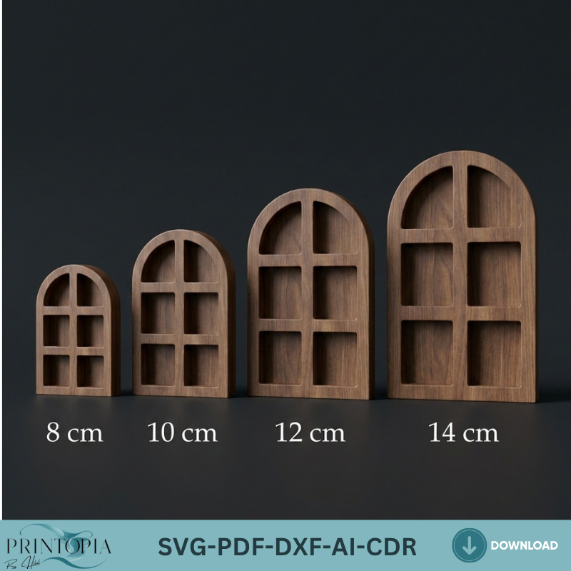 Window Frame Cutting Template Bundle – Perfect for Laser Cutting DIY Home Decor Projects 133