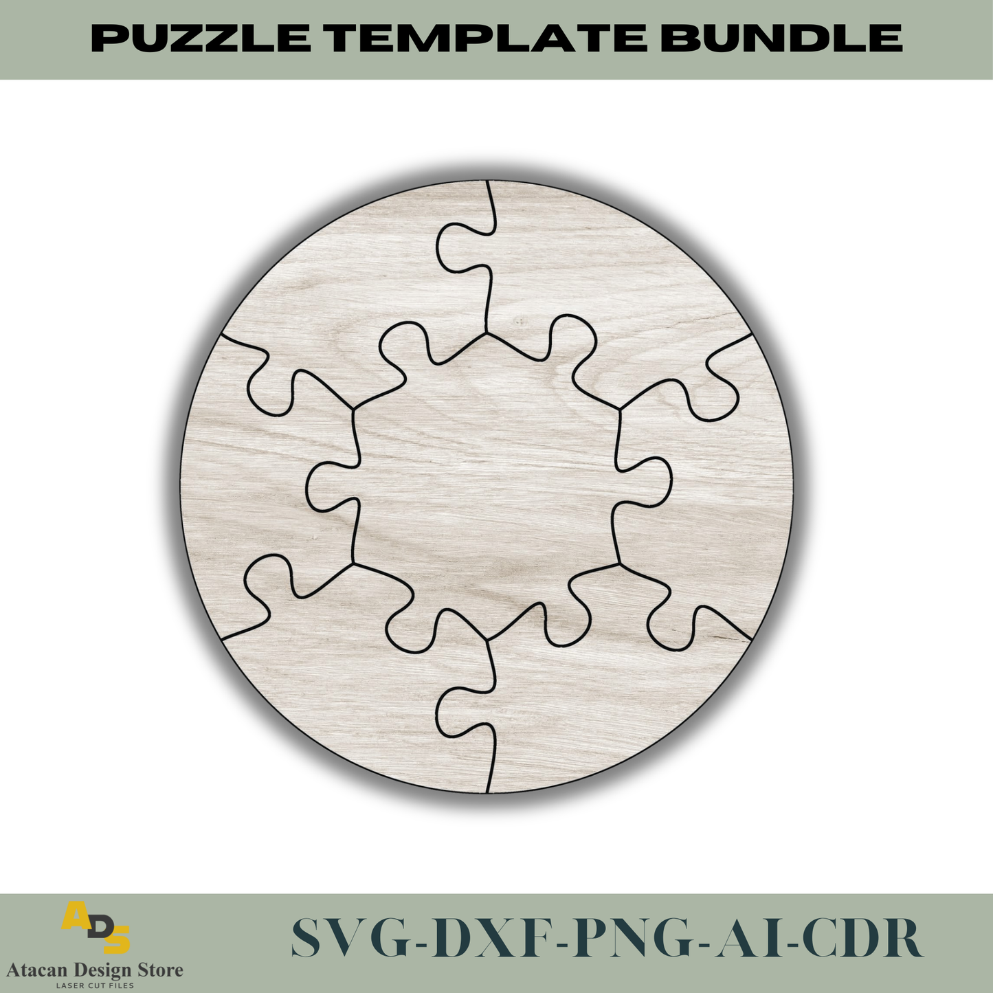 Customizable Puzzle Templates - Unique Jigsaw Laser Cut Puzzle Designs - Perfect for DIY Crafts and Gifts 732