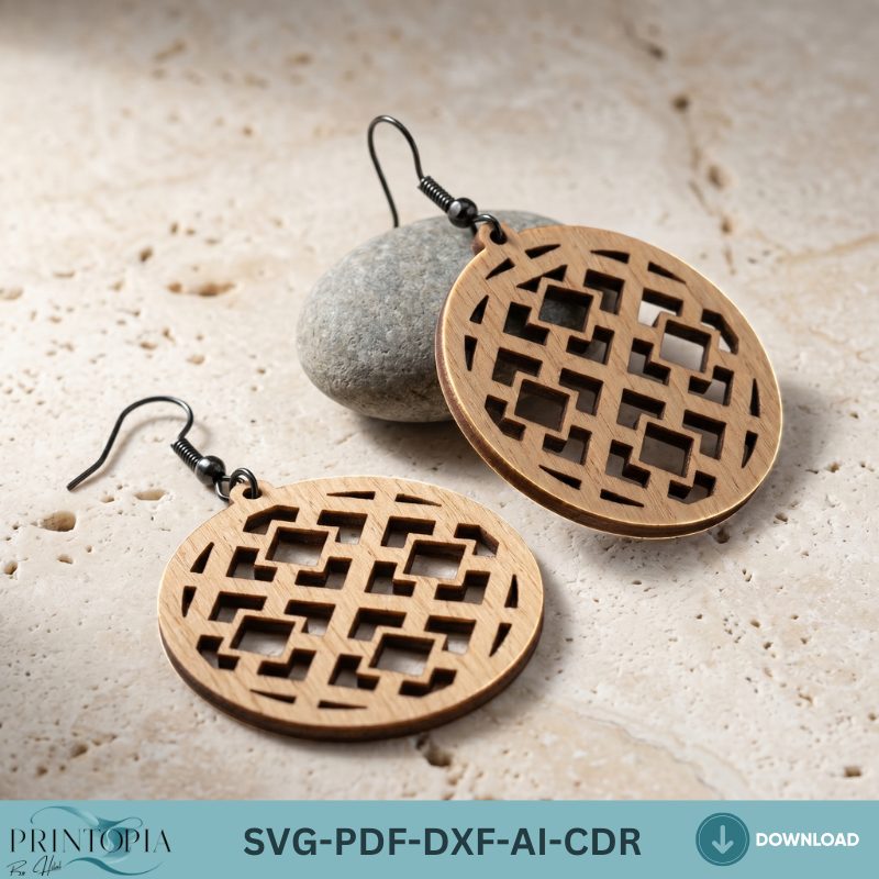 Wooden Earring Geometric Jewelry Templates Boho Wood Earring Bundle Jewel Designs DIY Gifts