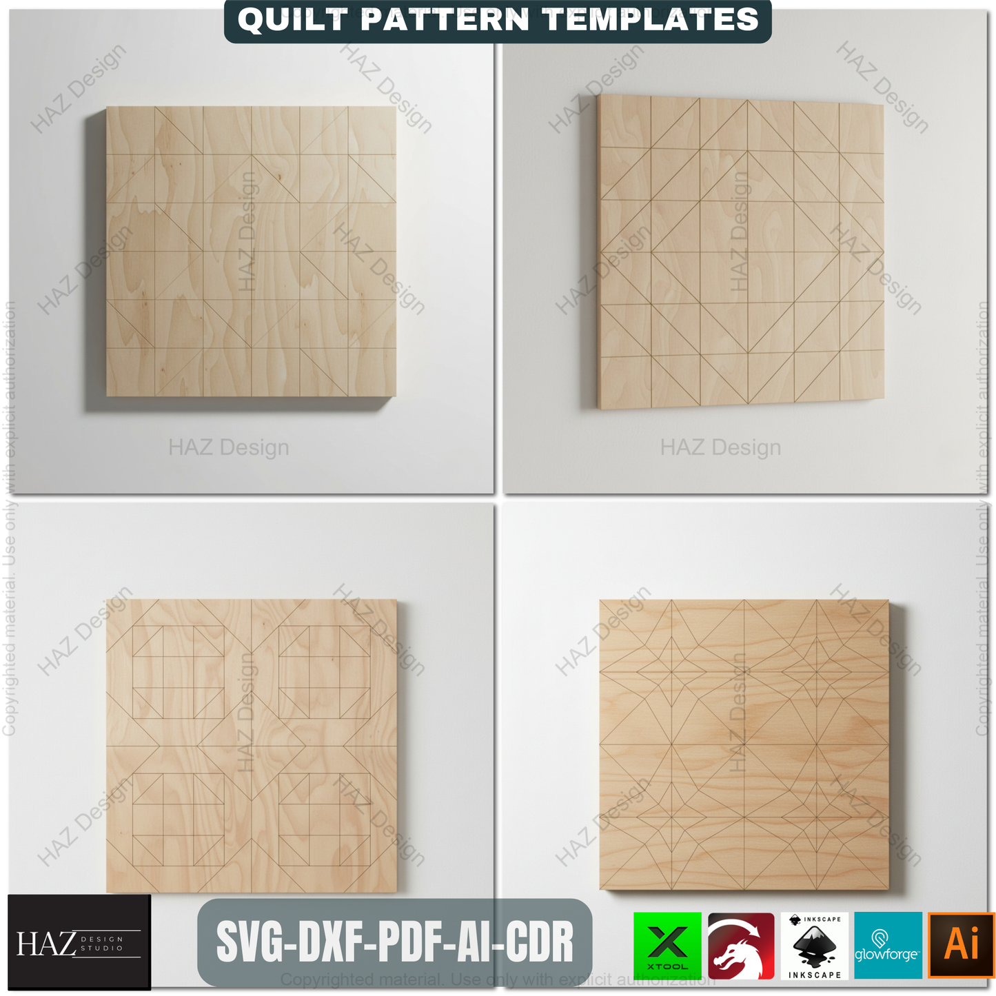 40 Barn Quilt SVG Mega Bundle, Laser Cut Files for Wood, Farmhouse Decor Patterns, DIY Woodworking Project 496