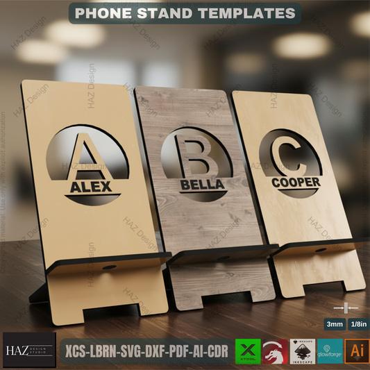Laser Cut Alphabet Phone Stand: DIY Wood Phone Display - Personalize It,DIY Personalized Phone Stand: Laser Cut Alphabet Templates, Wood Display! 404