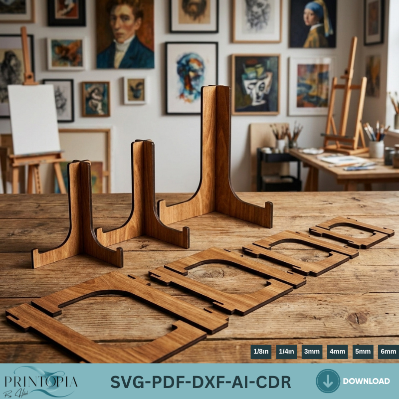 Easel Stand Set Multi-Size Display Stands for Photos, Plates & Art-Sophisticated