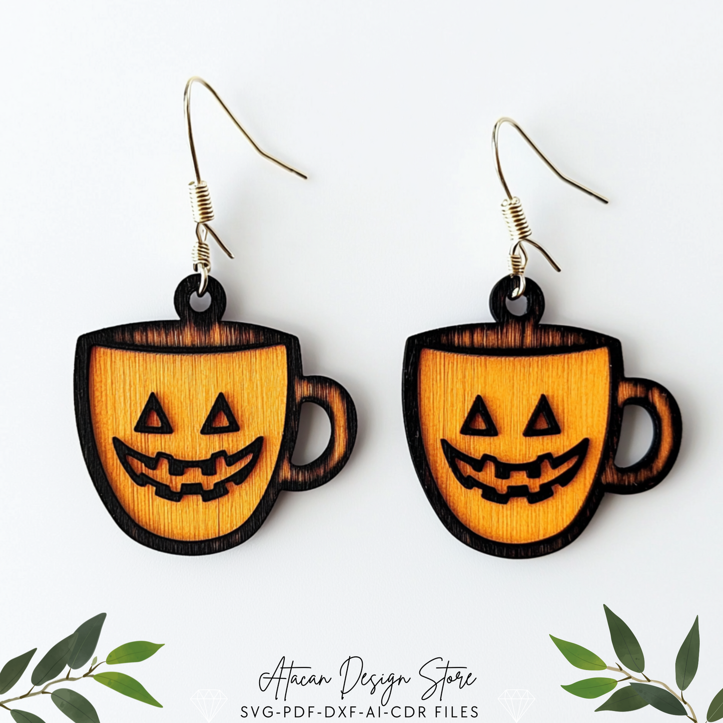 Halloween Earring Bundle: Spooky Skeletons, Ghosts, & Bats - Laser Cut Design Templates 706