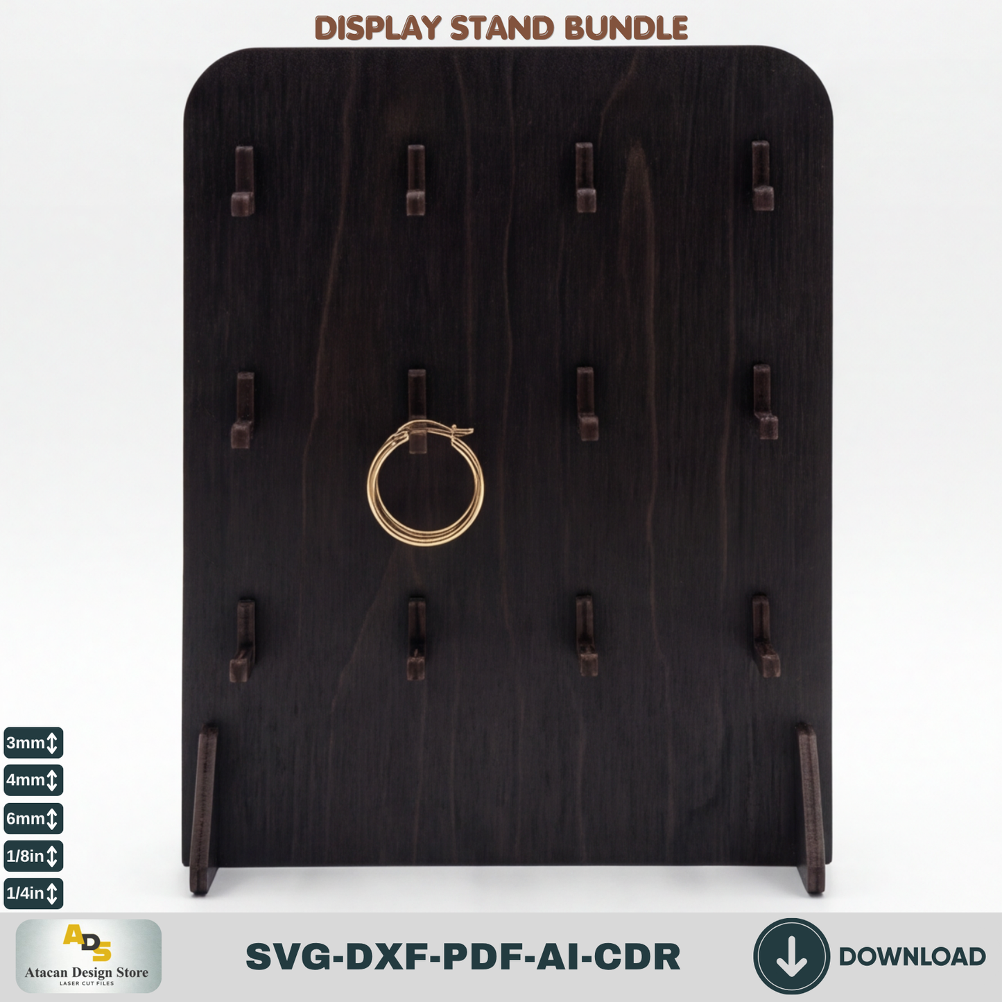 9 Display Stand Bundle Laser Cut SVG Wood Shelf Market Booth Template