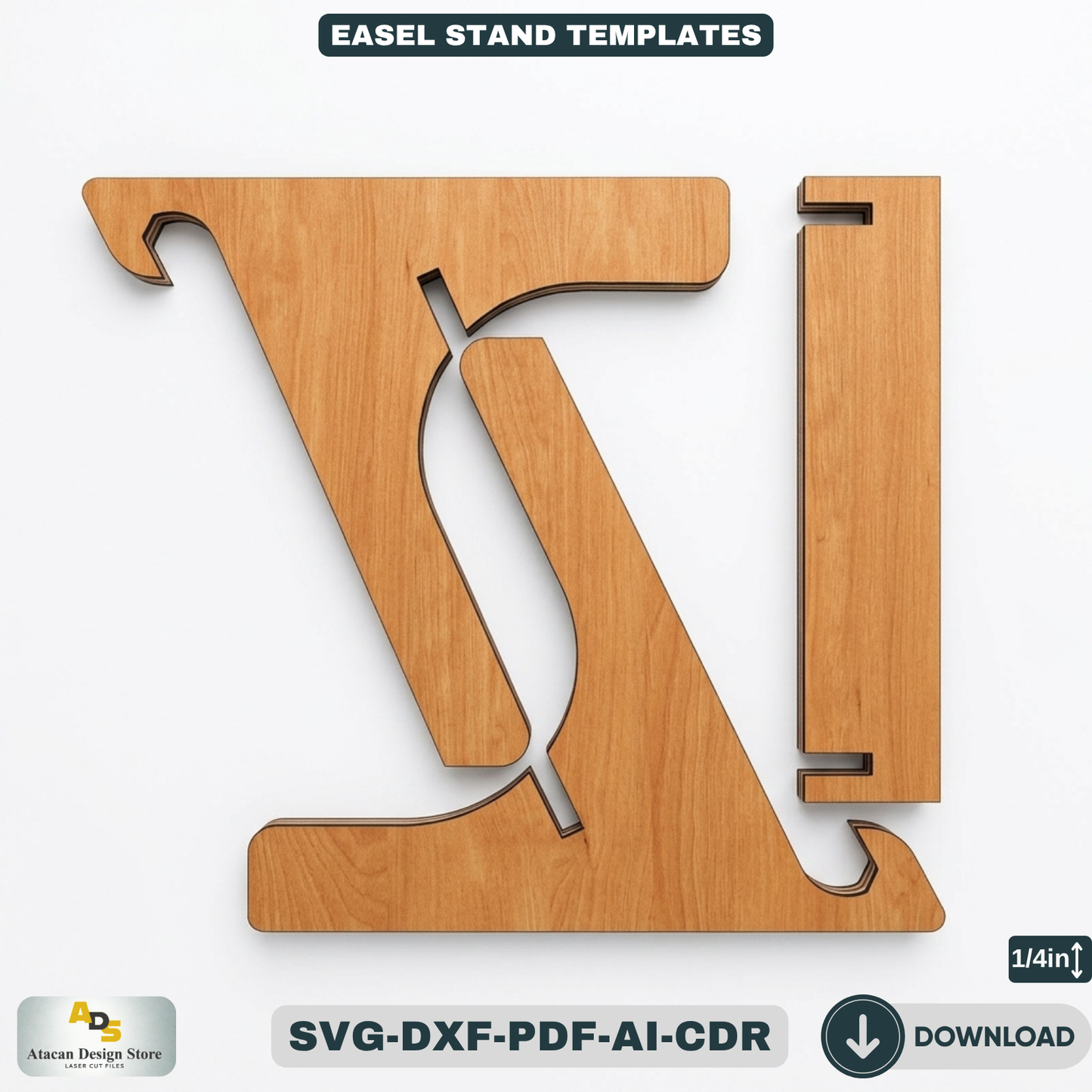 Art Display Easel Stand - Wood Picture Frame Holder 078