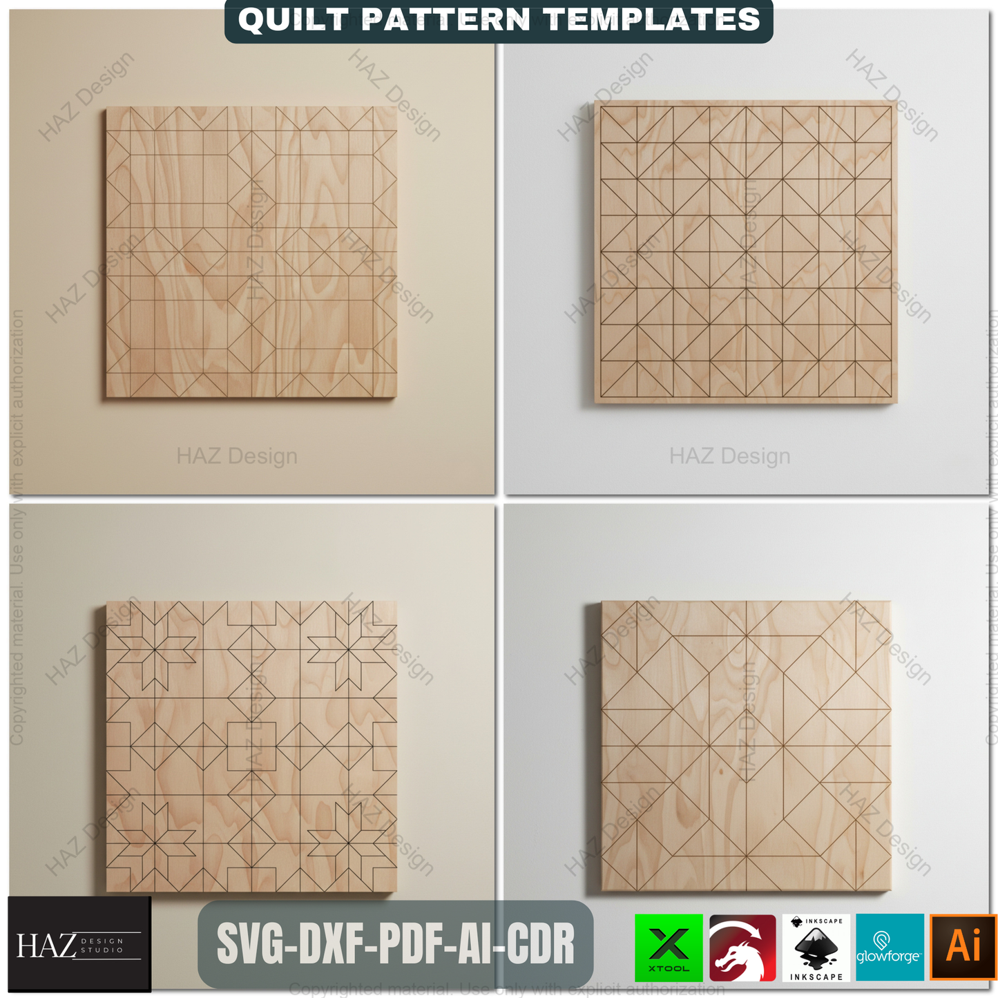 40 Barn Quilt SVG Mega Bundle, Laser Cut Files for Wood, Farmhouse Decor Patterns, DIY Woodworking Project 496