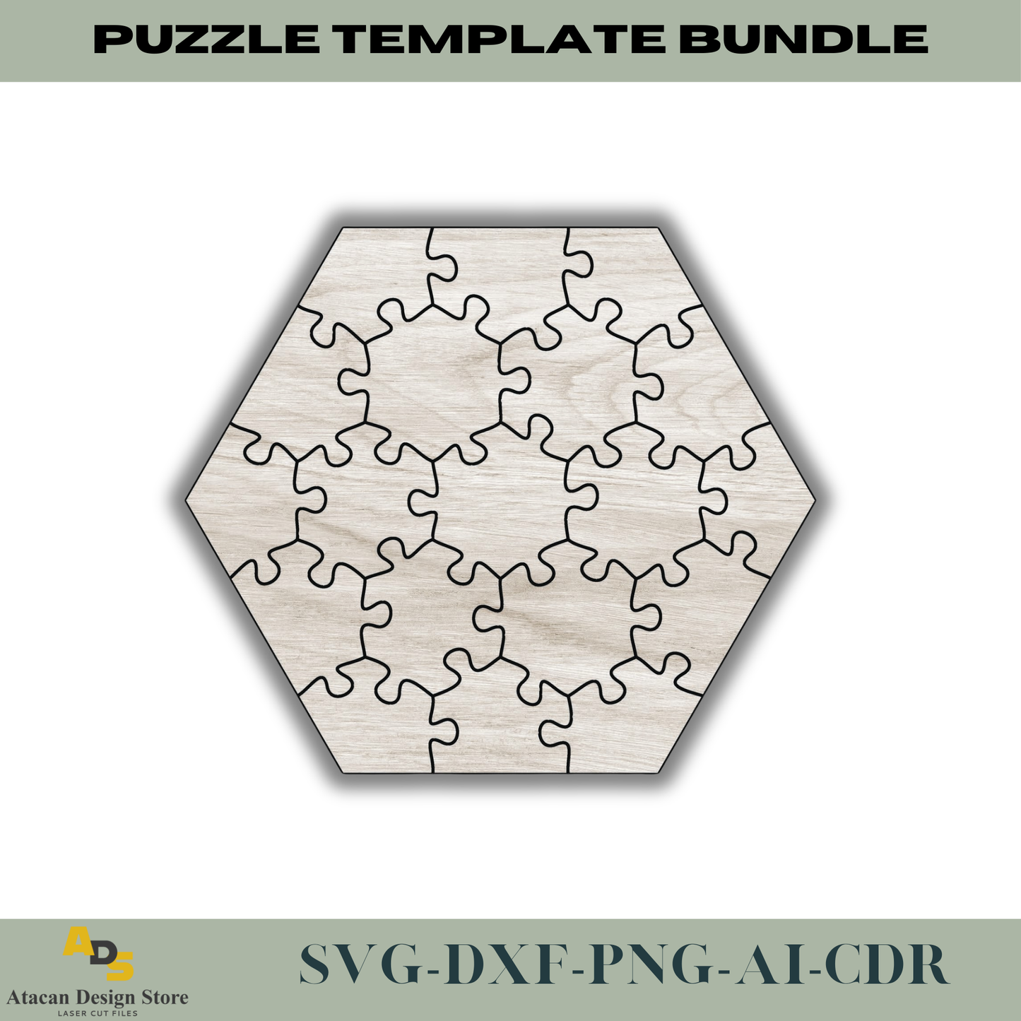 Customizable Puzzle Templates - Unique Jigsaw Laser Cut Puzzle Designs - Perfect for DIY Crafts and Gifts 732