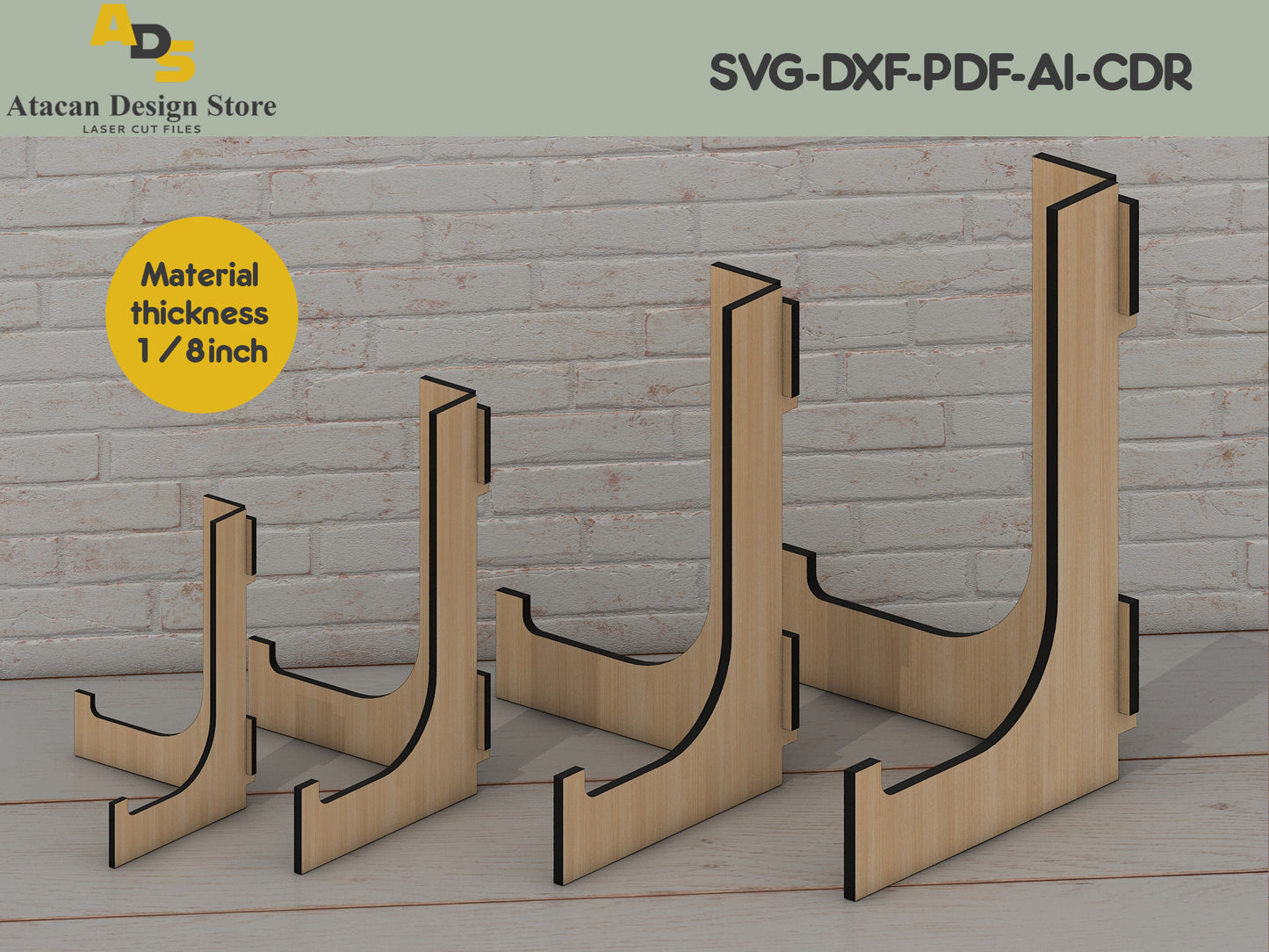 Sophisticated Easel Stand Collection - Digital Laser Cut Files for Multi-Size Displays 413