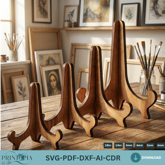Wooden Easel Template Plywood Display Stand for Picture Frame Plate Holder Decorative Tabletop Stands