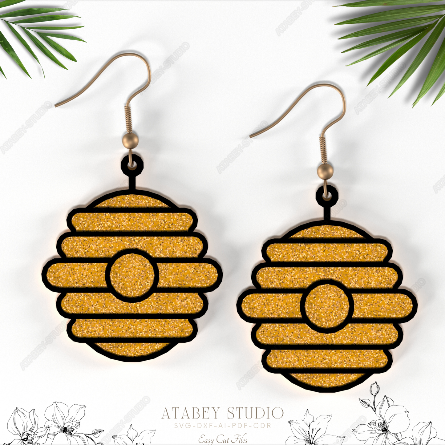 Honeycomb & Bee Earrings - Bee Inspired Earring Collection - Unique Honeycomb, Hive, Bee Designs - Unique Nature Jewelry 863