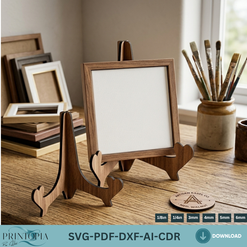 Wooden Easel Template Plywood Display Stand for Picture Frame Plate Holder Decorative Tabletop Stands