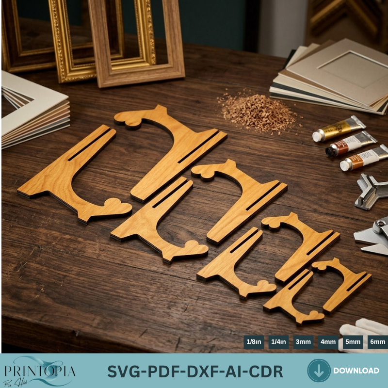 Wooden Easel Template Plywood Display Stand for Picture Frame Plate Holder Decorative Tabletop Stands