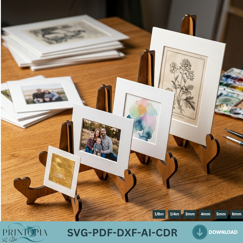 Wooden Easel Template Plywood Display Stand for Picture Frame Plate Holder Decorative Tabletop Stands