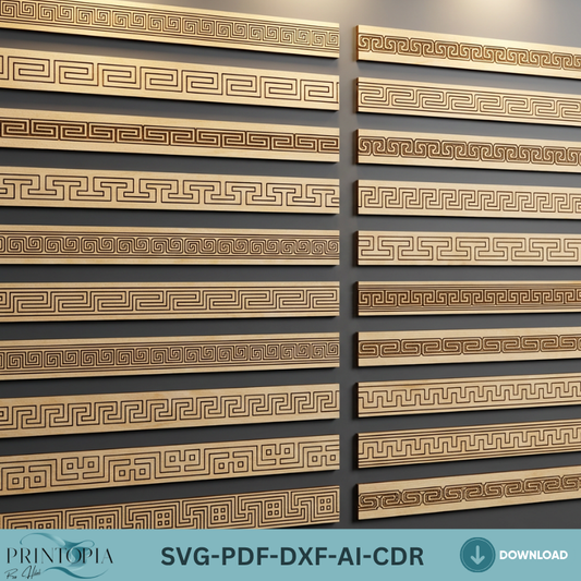 Old Greek Border Designs / Greek Pattern Borders / Laser Vector patterns