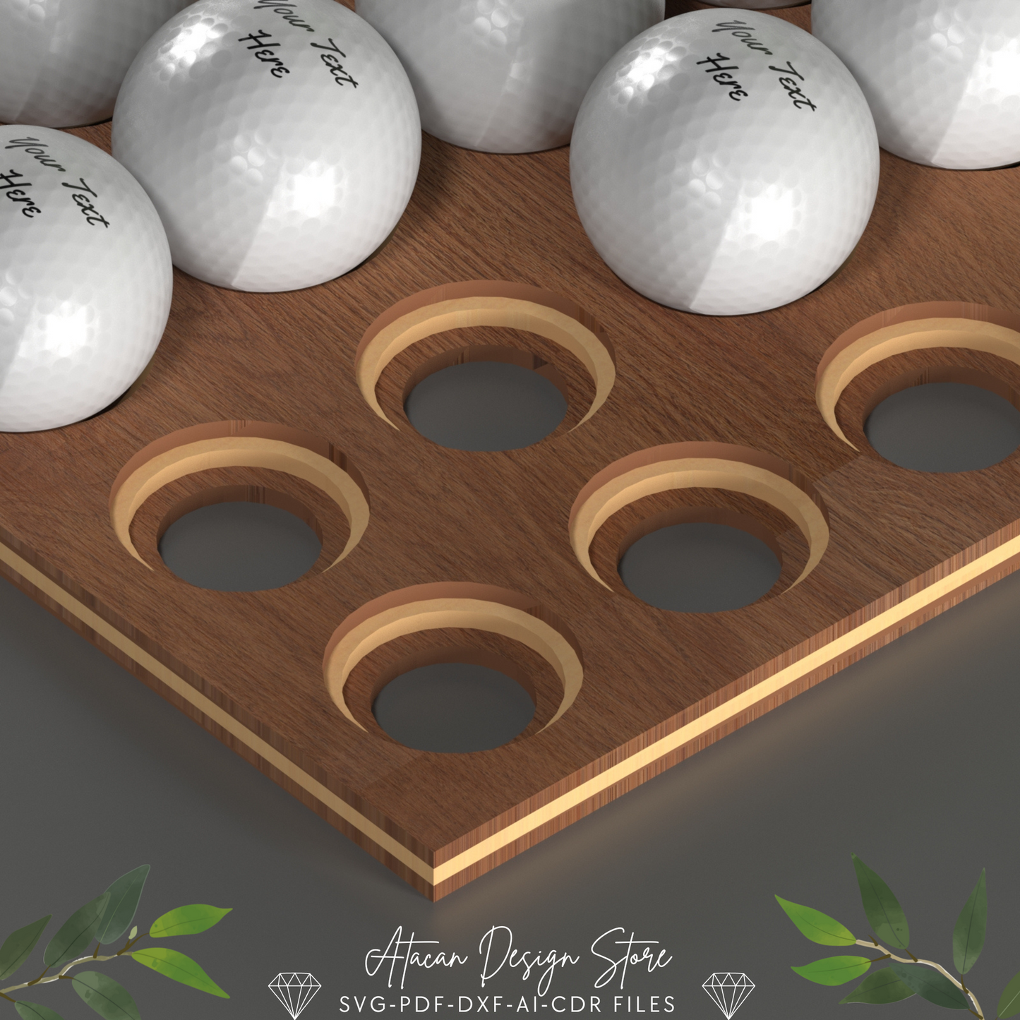 Golf Ball Jig Design for Laser Engraving - Perfect for UV Painting and Customization 692