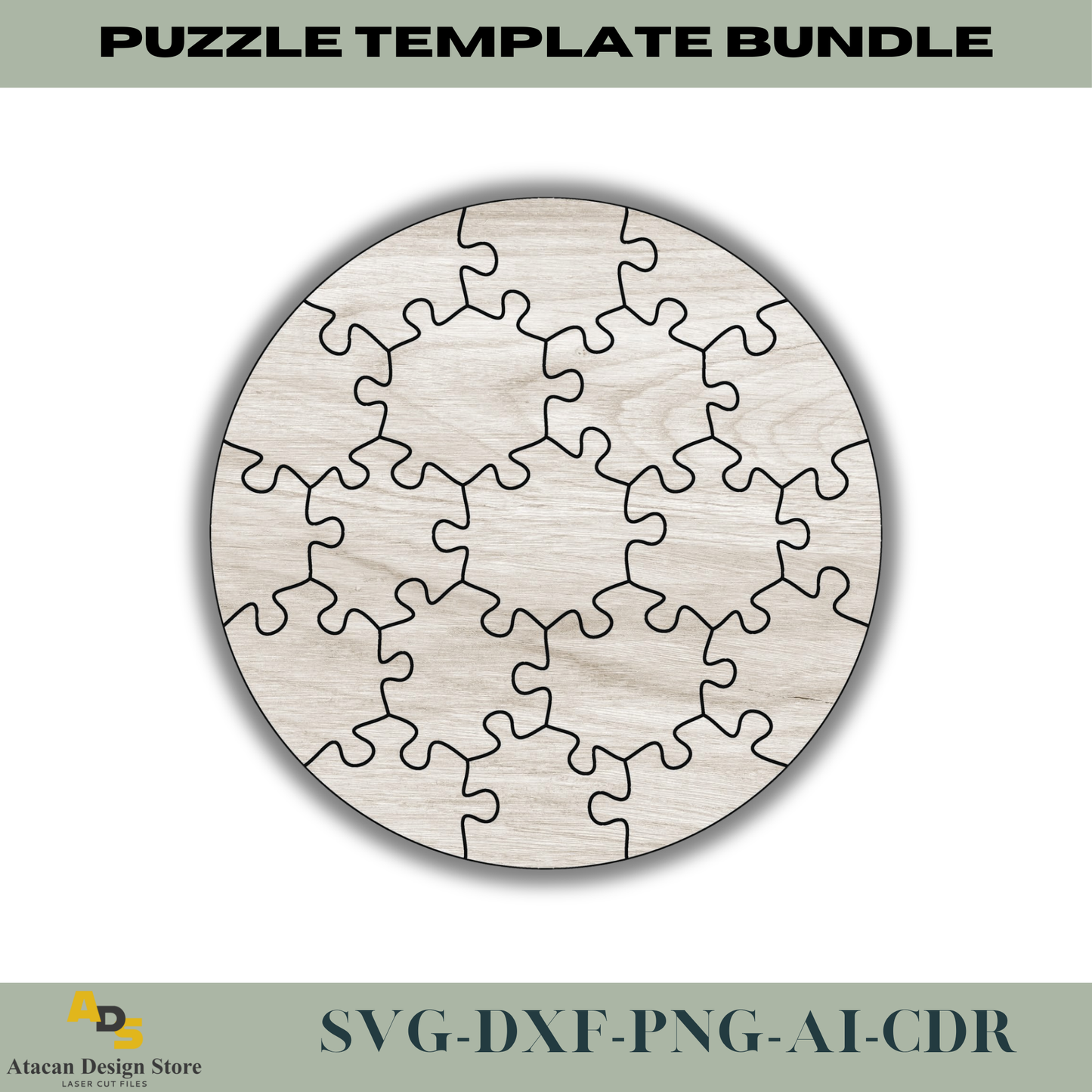 Customizable Puzzle Templates - Unique Jigsaw Laser Cut Puzzle Designs - Perfect for DIY Crafts and Gifts 732