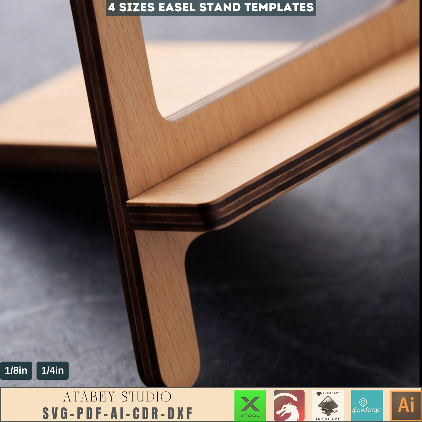 Easel Stands Template Tabletop Menu Holder Wood Display Stand 4 Sizes Wood Sign Holders