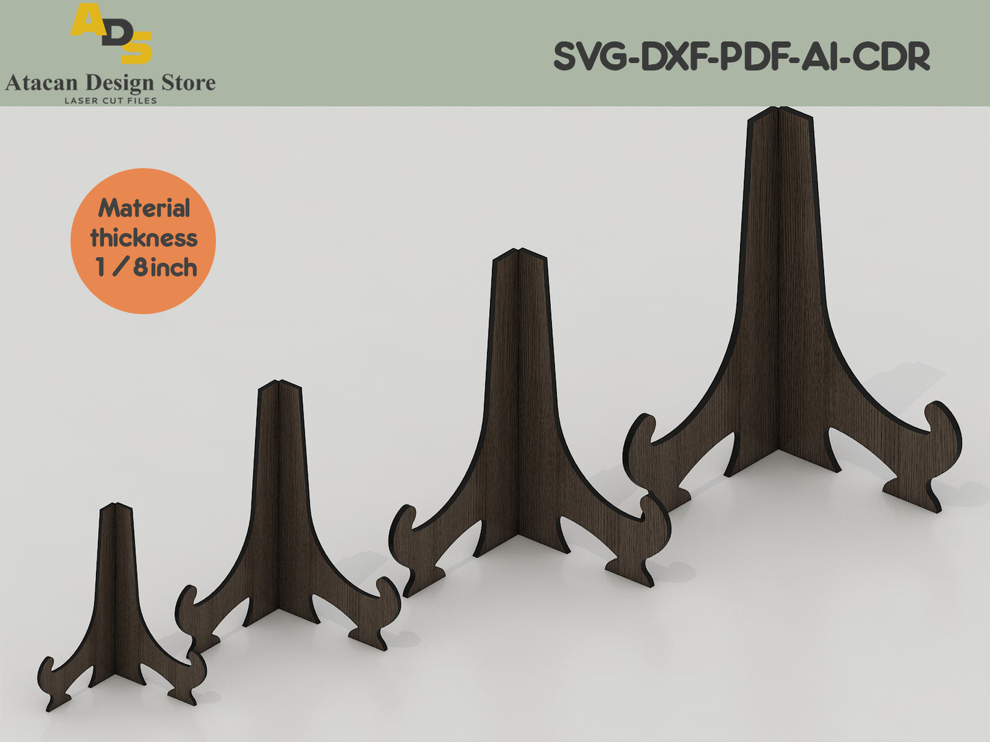 Multipurpose Display Stand - Customizable Laser Cut Files for Elegant Stands 406