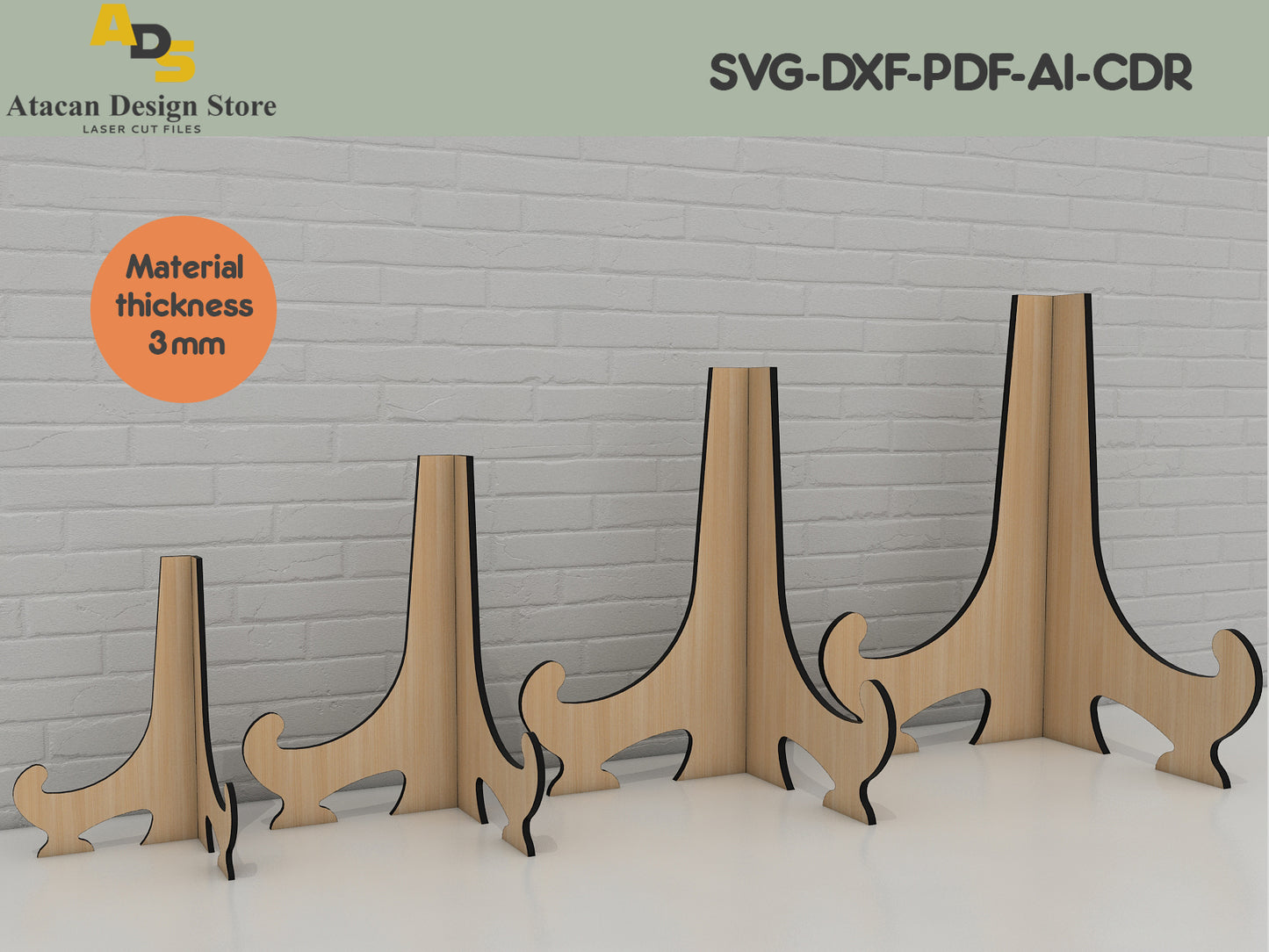 Multipurpose Display Stand - Customizable Laser Cut Files for Elegant Stands 406