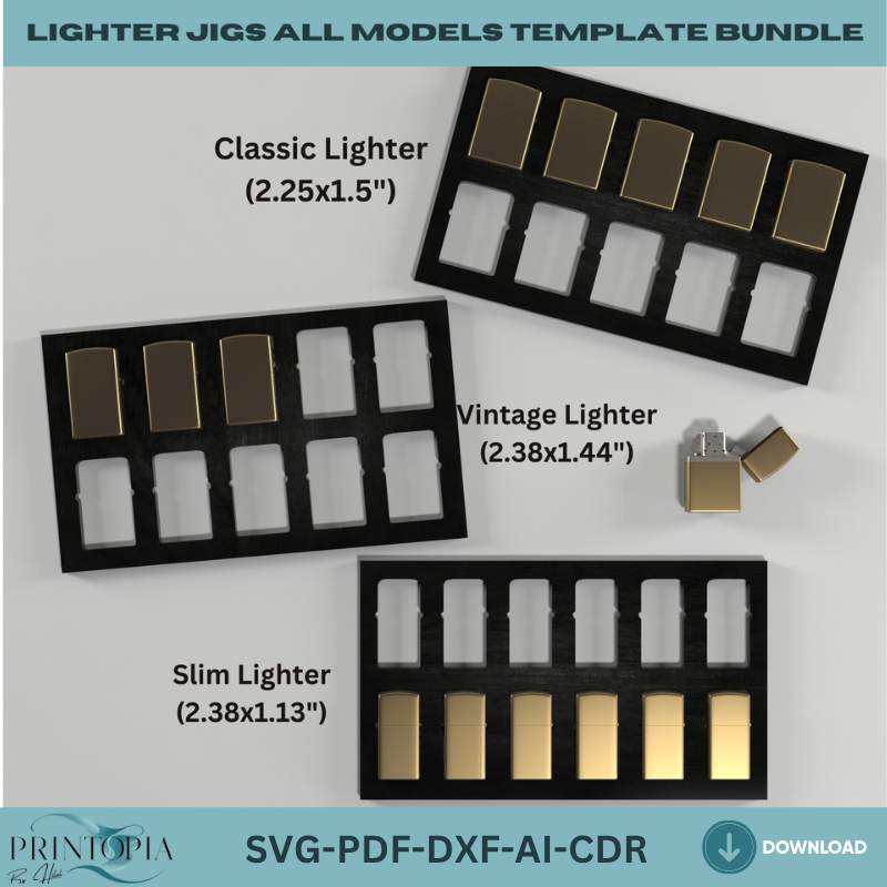 All Zippo Models Jig Template Bundle – Perfect for Laser Cutting & Engraving Projects 147
