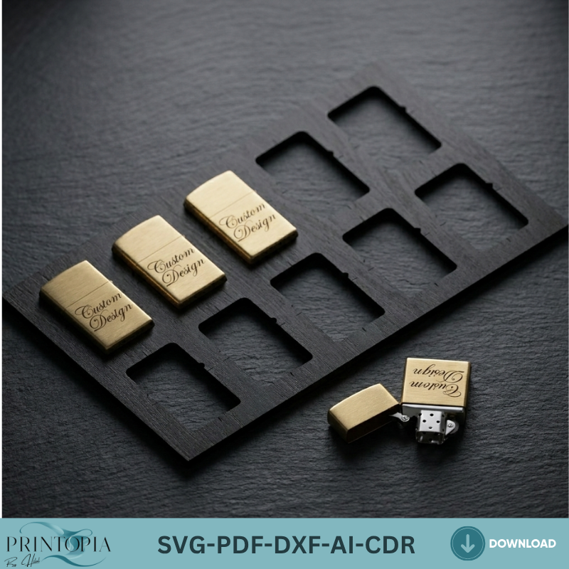 All Zippo Models Jig Template Bundle – Perfect for Laser Cutting & Engraving Projects 147