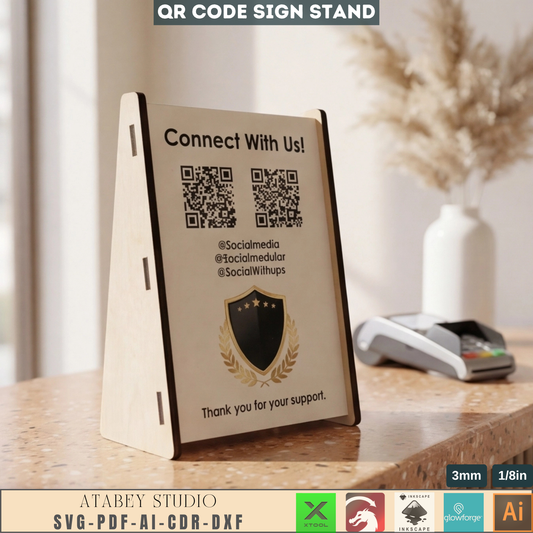 Personalized Social Media QR Code Sign for Easy Connection / Customizable Mini QRCode Sign and More 858