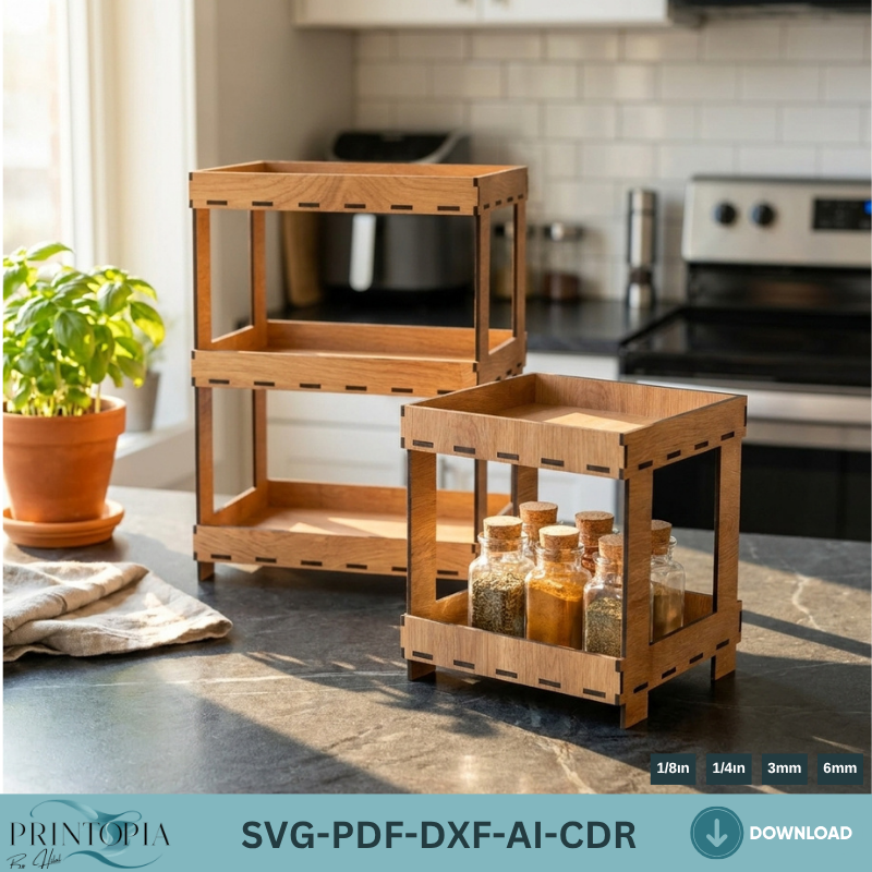 Laser Cut Tier Tray Stand - Perfect for Display and Organization Projects-Functional 3-Tier & 2-Tier Tray Display Stand 189