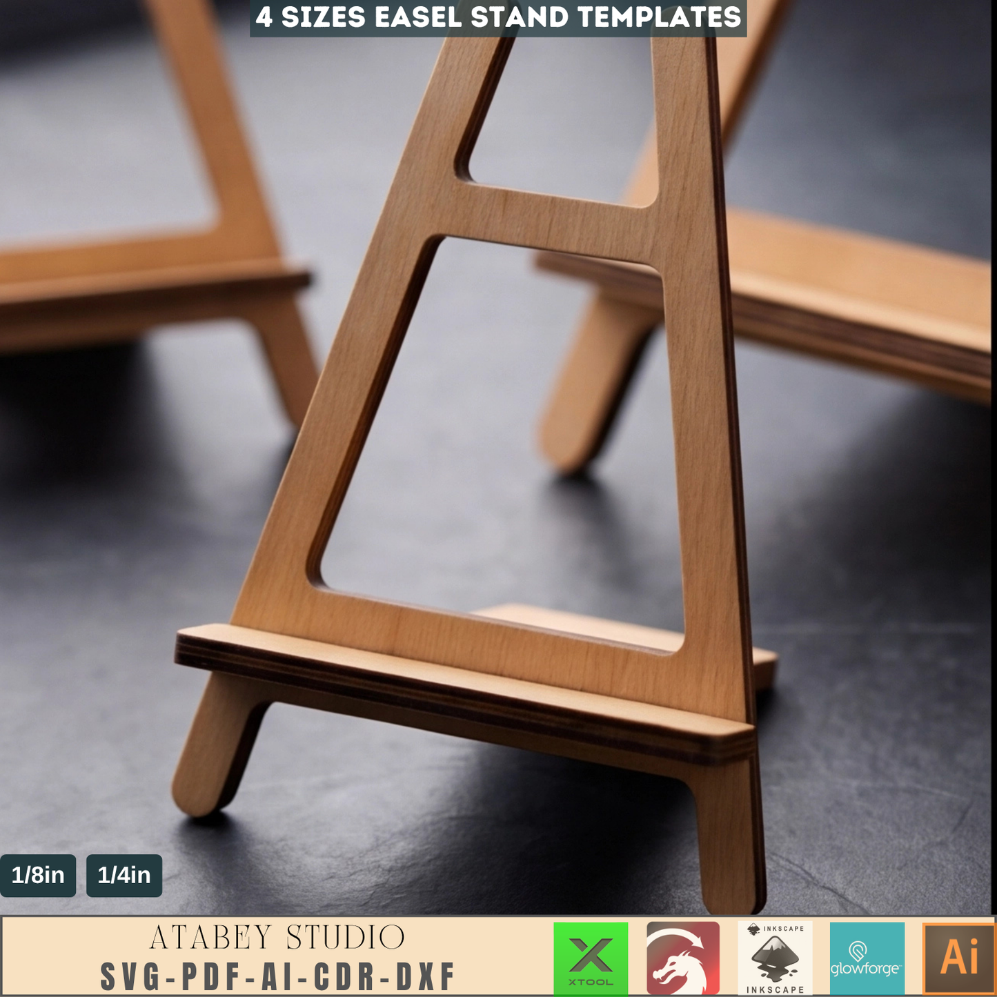 Easel Stands Template Tabletop Menu Holder Wood Display Stand 4 Sizes Wood Sign Holders