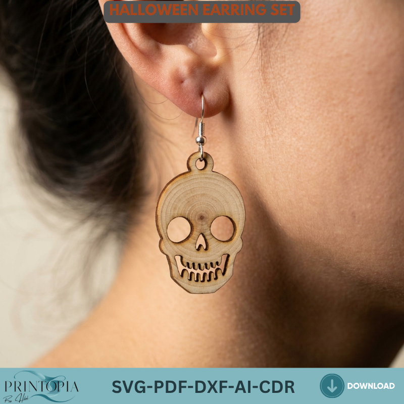 34 Halloween Earring Laser Cut Templates Wood Jewelry Bundle Halloween Earrings Making