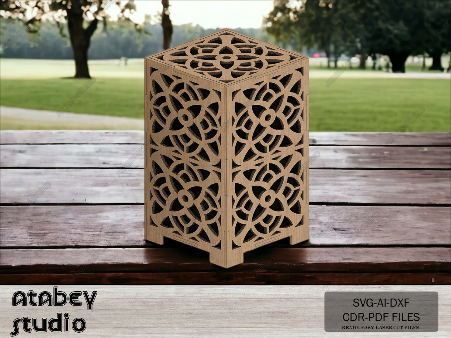 DIY Wooden Desk Lamps & Tealight Holders - Laser Cutting Templates SVG DXF Files 597