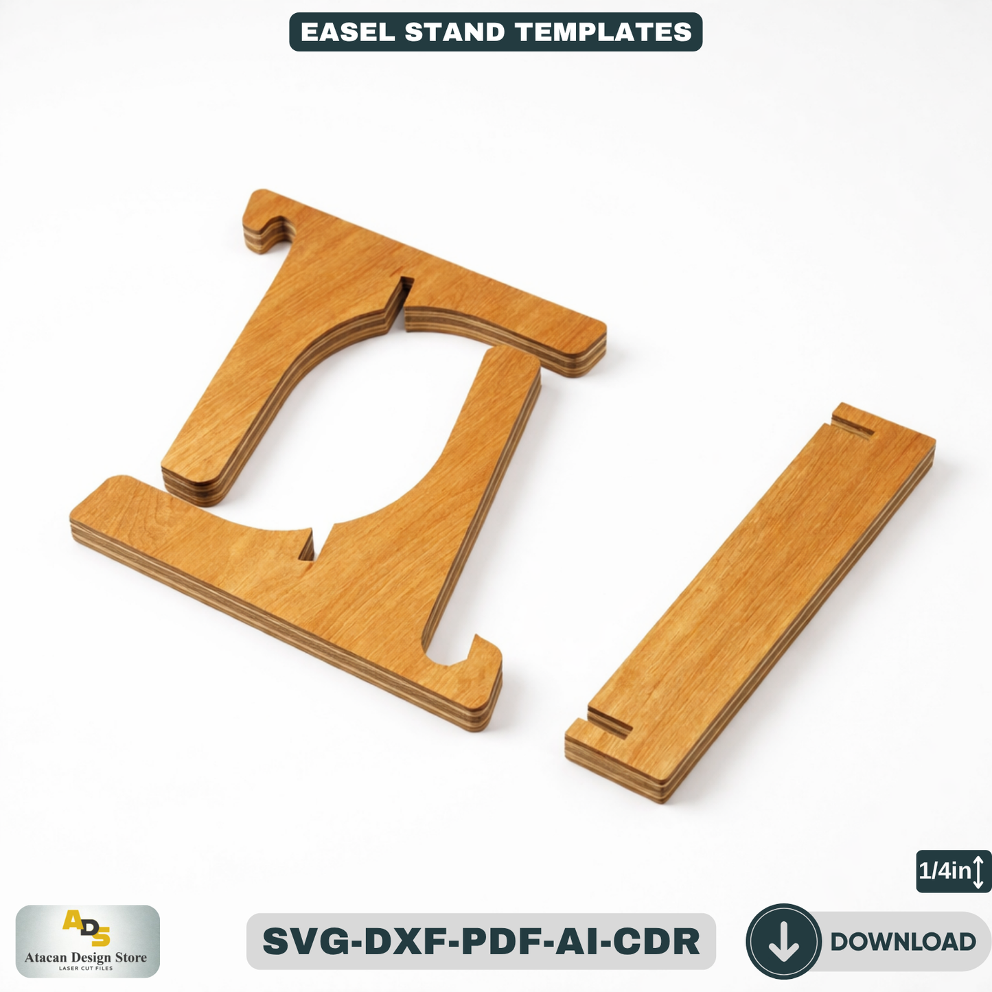 Art Display Easel Stand - Wood Picture Frame Holder 078