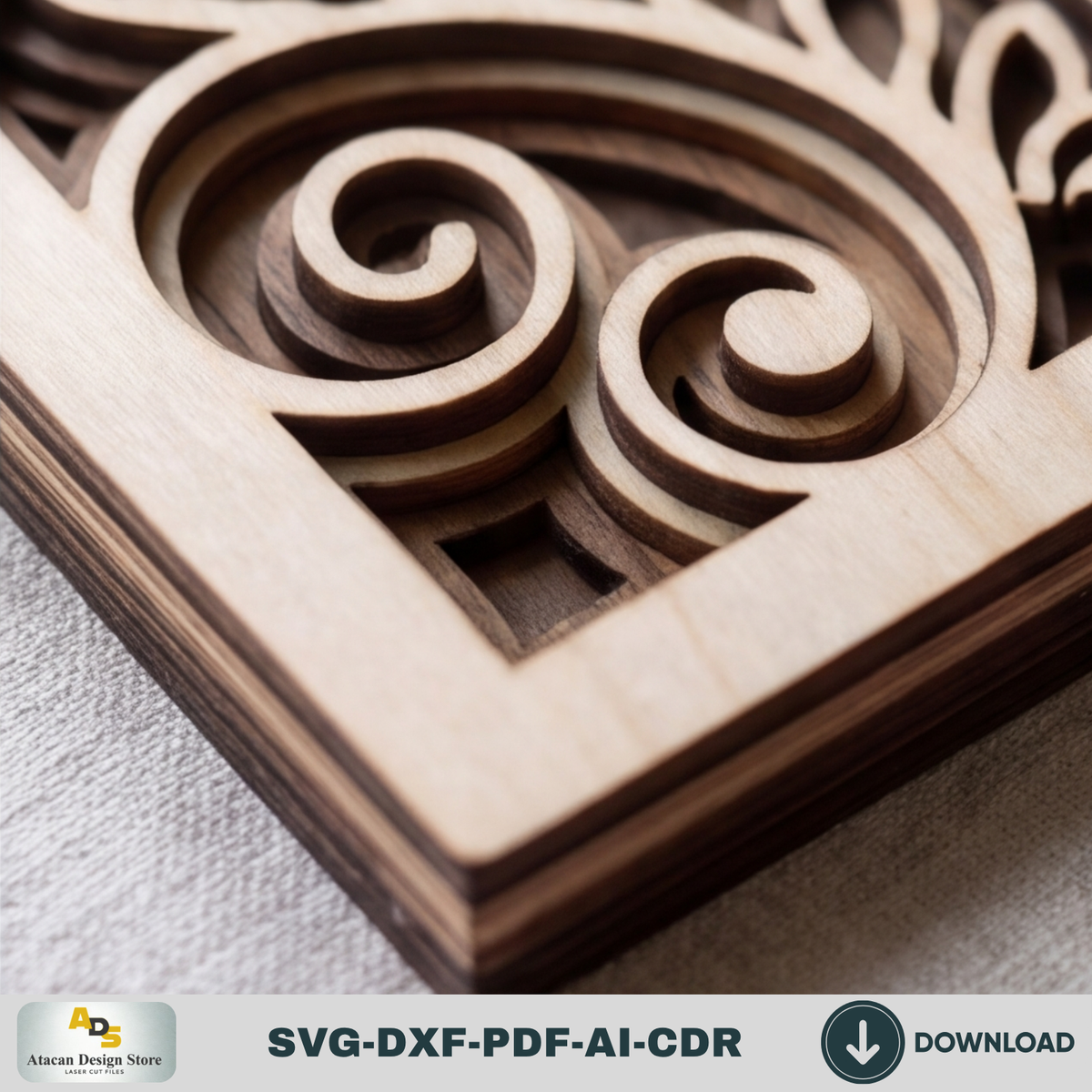 3D Christian Cross Laser Cut Plywood Template, Easter Faith Decor 1000