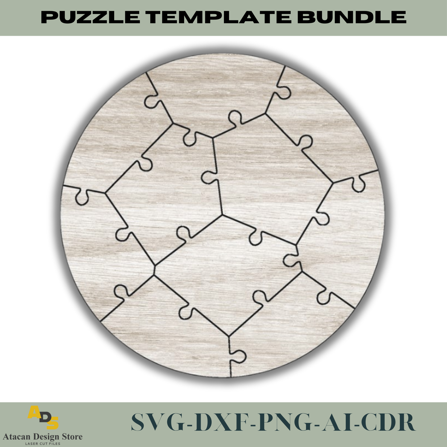 Customizable Puzzle Templates - Unique Jigsaw Laser Cut Puzzle Designs - Perfect for DIY Crafts and Gifts 732