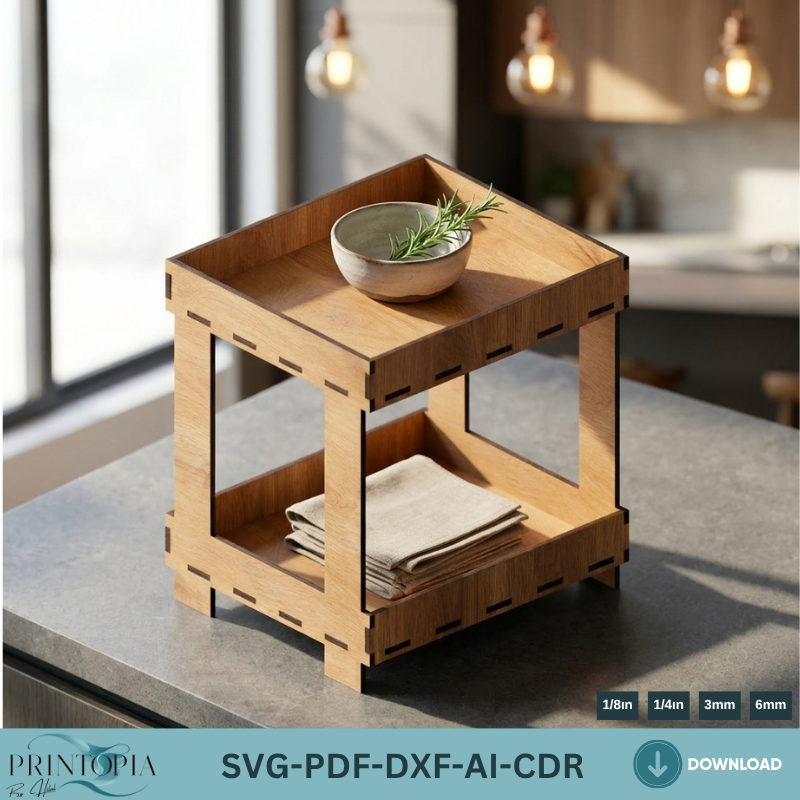 Laser Cut Tier Tray Stand - Perfect for Display and Organization Projects-Functional 3-Tier & 2-Tier Tray Display Stand 189