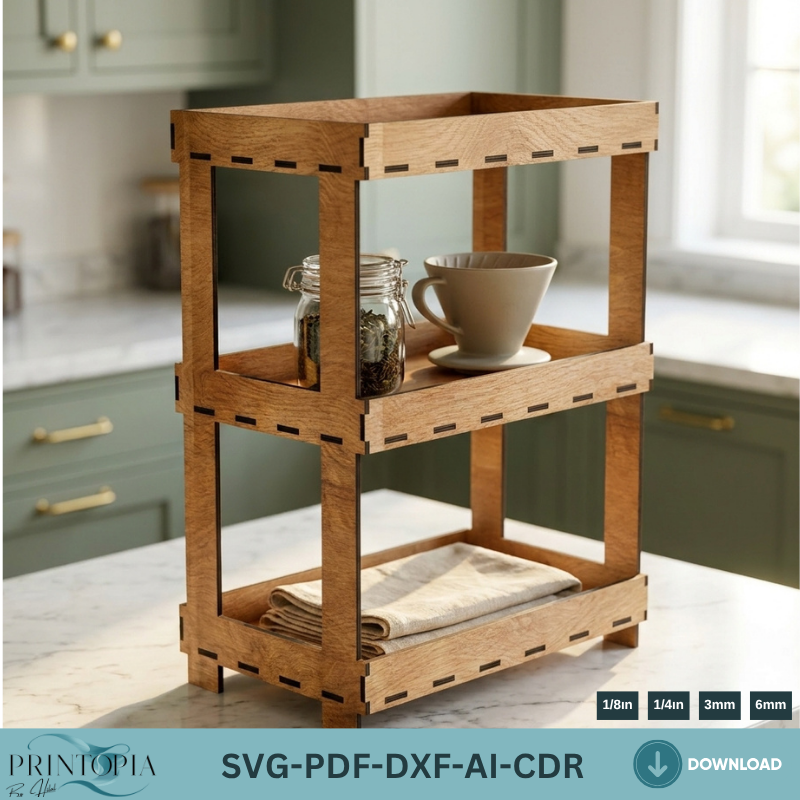 Laser Cut Tier Tray Stand - Perfect for Display and Organization Projects-Functional 3-Tier & 2-Tier Tray Display Stand 189