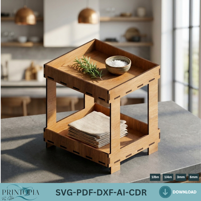 Laser Cut Tier Tray Stand - Perfect for Display and Organization Projects-Functional 3-Tier & 2-Tier Tray Display Stand 189