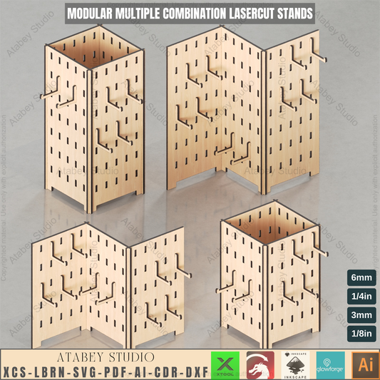 Versatile Laser Cut Display System: Modular Stand Files for Products & Crafts 935