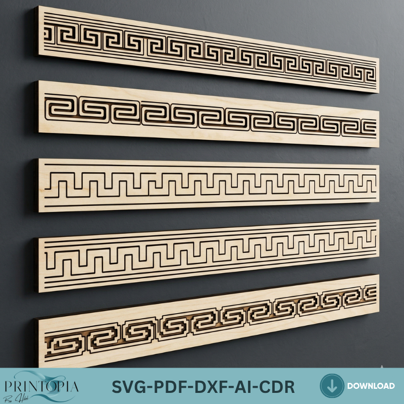 Old Greek Border Designs / Greek Pattern Borders / Laser Vector patterns