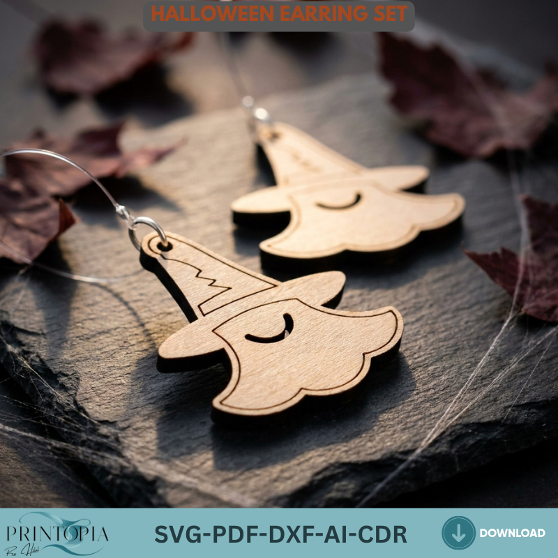 34 Halloween Earring Laser Cut Templates Wood Jewelry Bundle Halloween Earrings Making