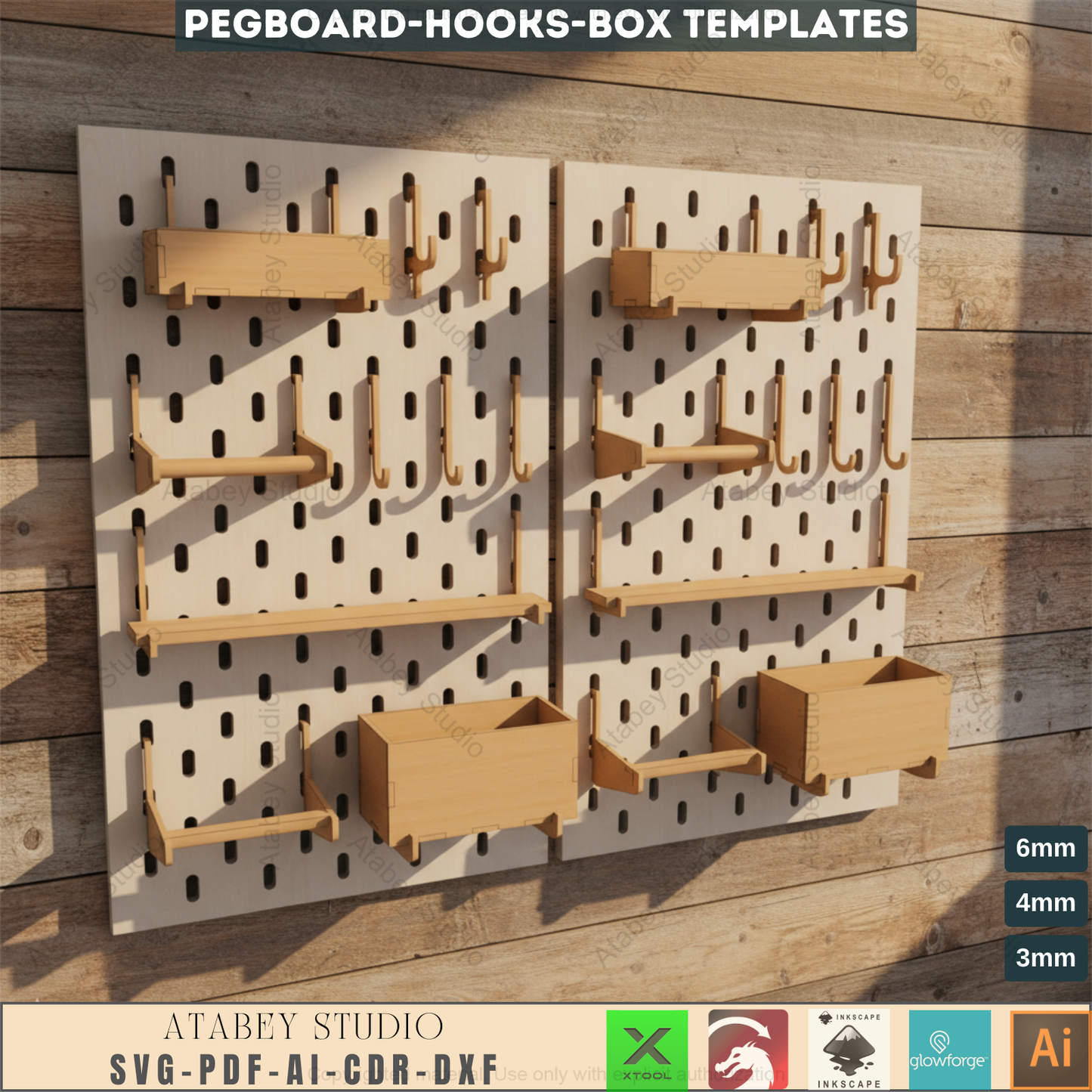 Custom Pegboard Display - Adjustable Hooks and Shelves - Perfect for Organizing Jewelry and Tools 683
