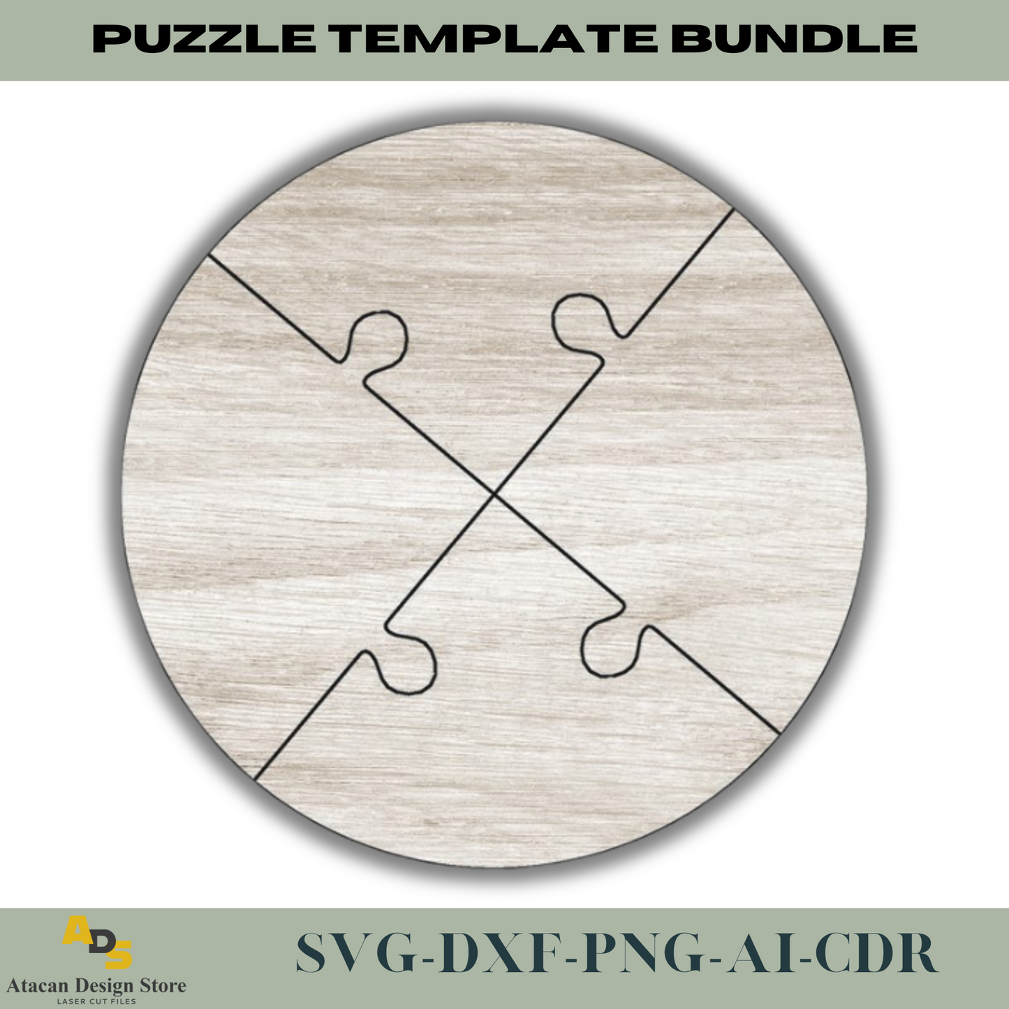 Customizable Puzzle Templates - Unique Jigsaw Laser Cut Puzzle Designs - Perfect for DIY Crafts and Gifts 732