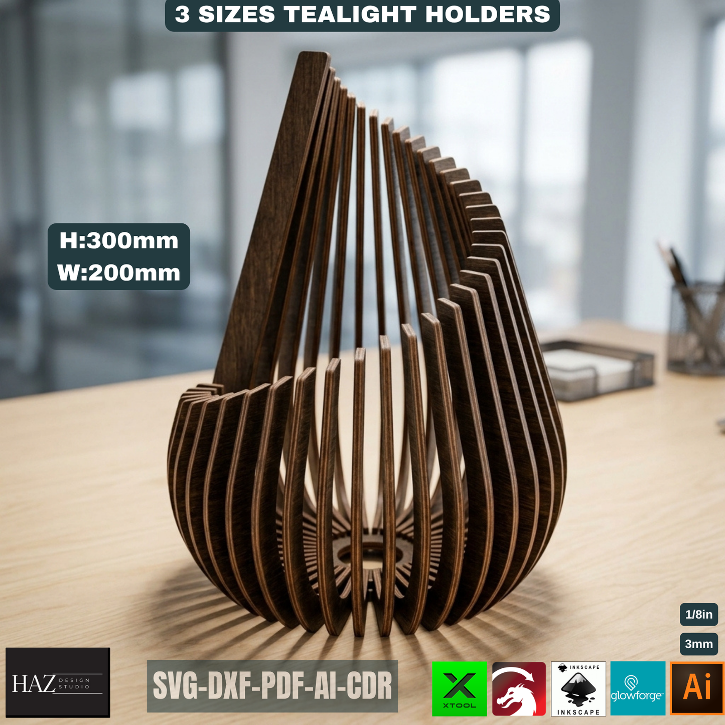 Tealight Holders Wooden Candle Stand Lantern Design Pattern Home Decor Wood Light Display 533