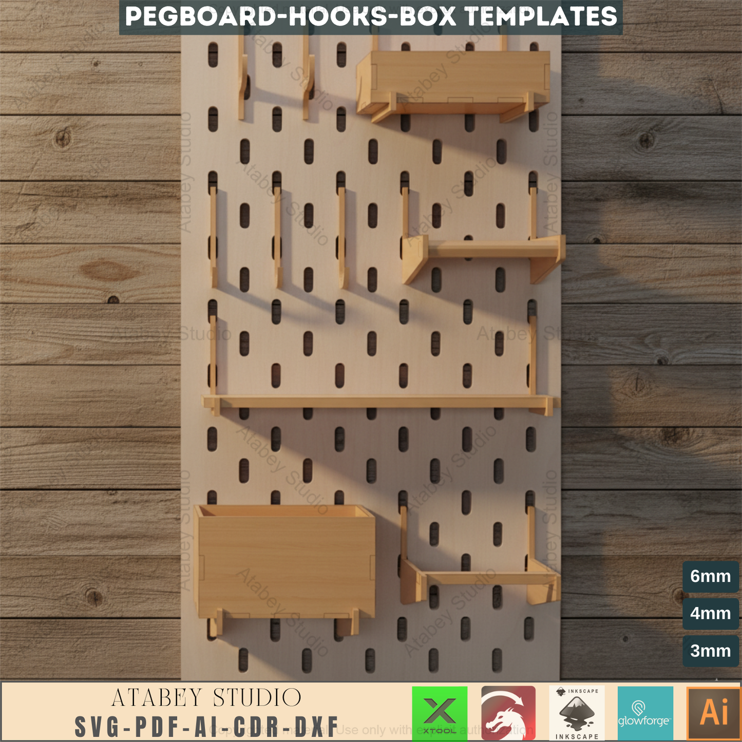 Custom Pegboard Display - Adjustable Hooks and Shelves - Perfect for Organizing Jewelry and Tools 683