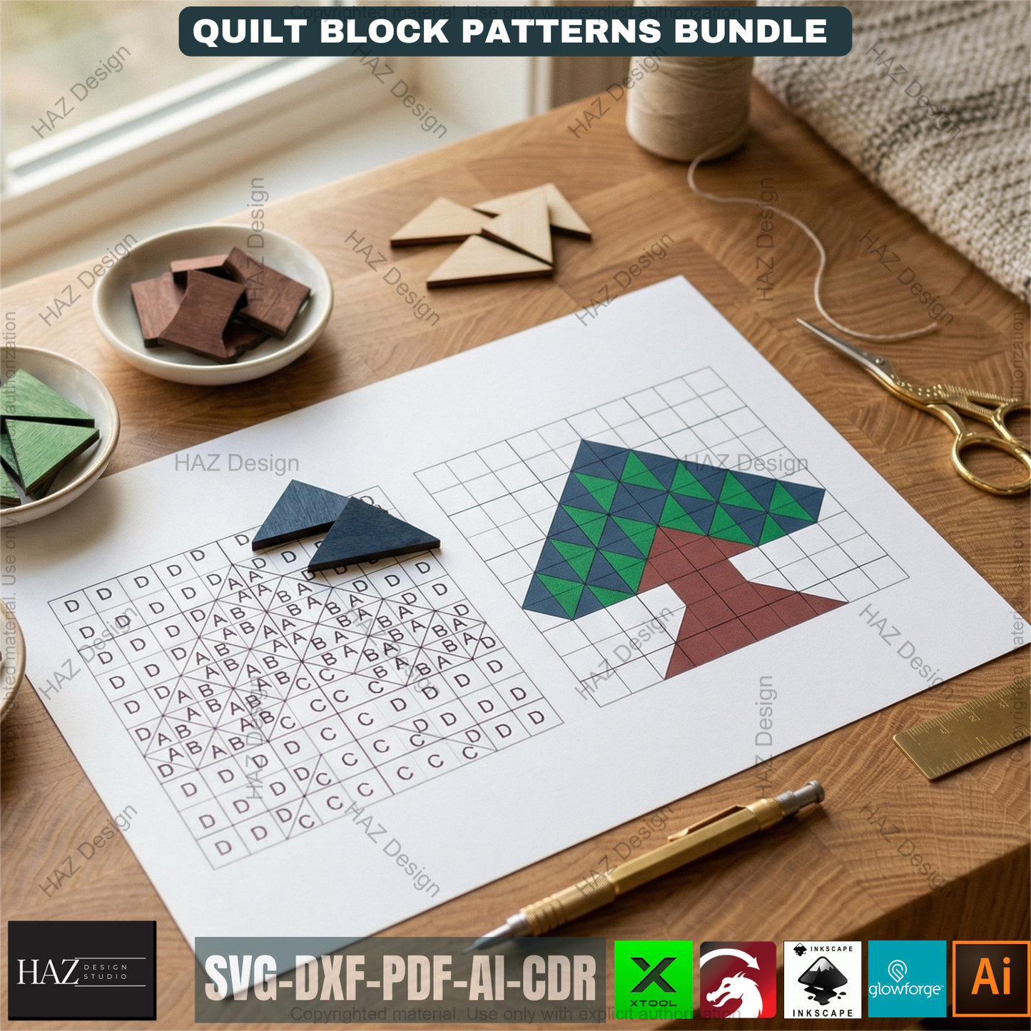 Cardinal, wreath, pumpkin, tree, flower, barn quilts patterns pdf / Svg vector 527