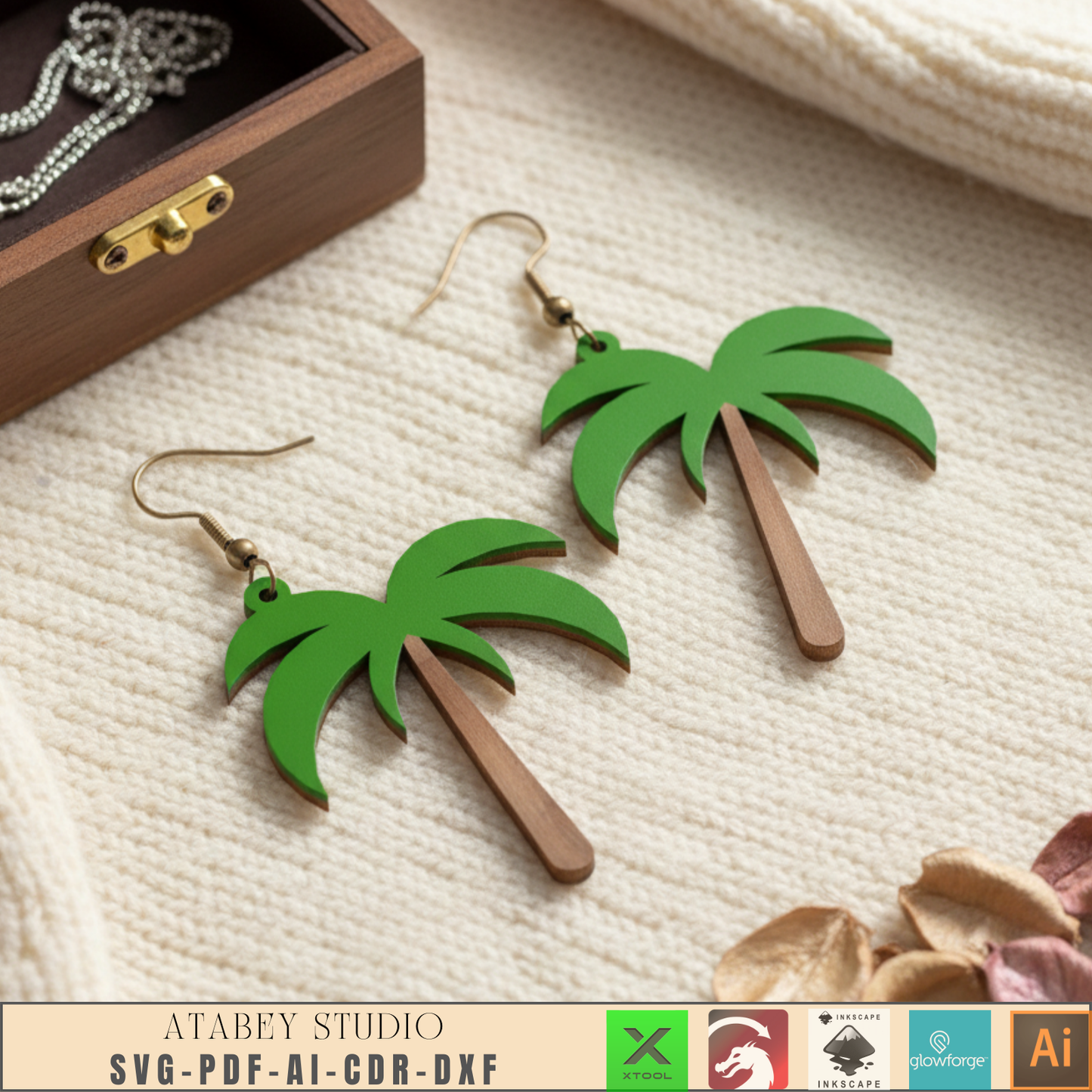 Laser Cut Earring SVG Bundle: Unique Wood Earring Designs, DIY Jewelry Kit, Digital Download for Crafting & Gifts 954