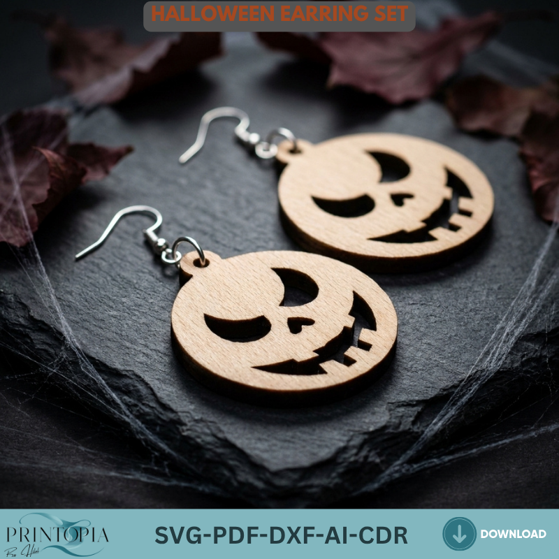 34 Halloween Earring Laser Cut Templates Wood Jewelry Bundle Halloween Earrings Making
