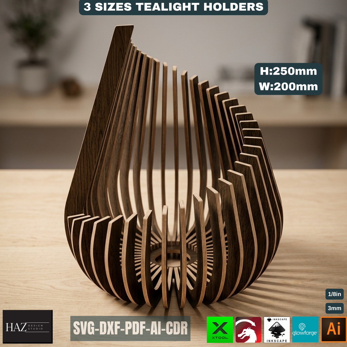 Tealight Holders Wooden Candle Stand Lantern Design Pattern Home Decor Wood Light Display 533