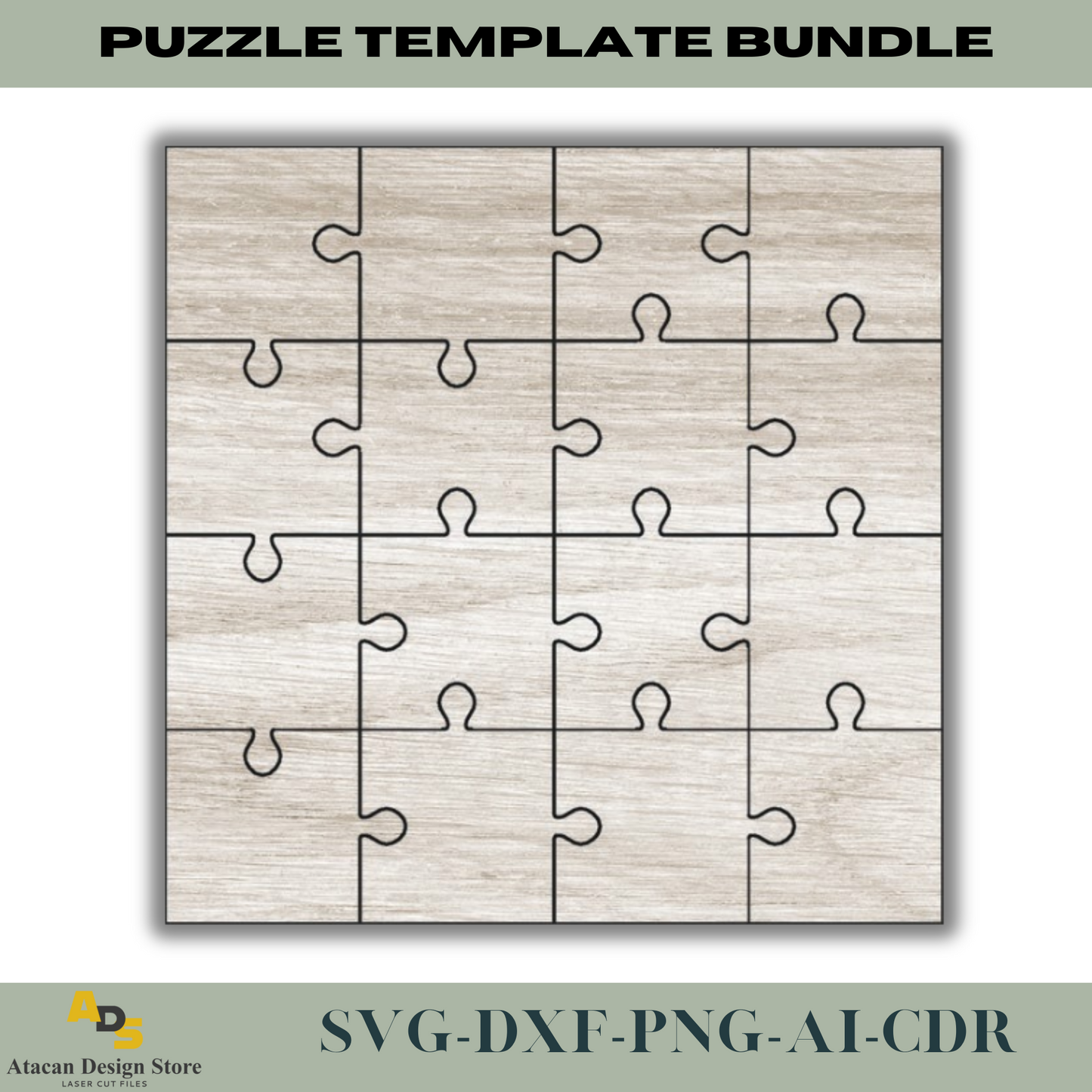 Customizable Puzzle Templates - Unique Jigsaw Laser Cut Puzzle Designs - Perfect for DIY Crafts and Gifts 732