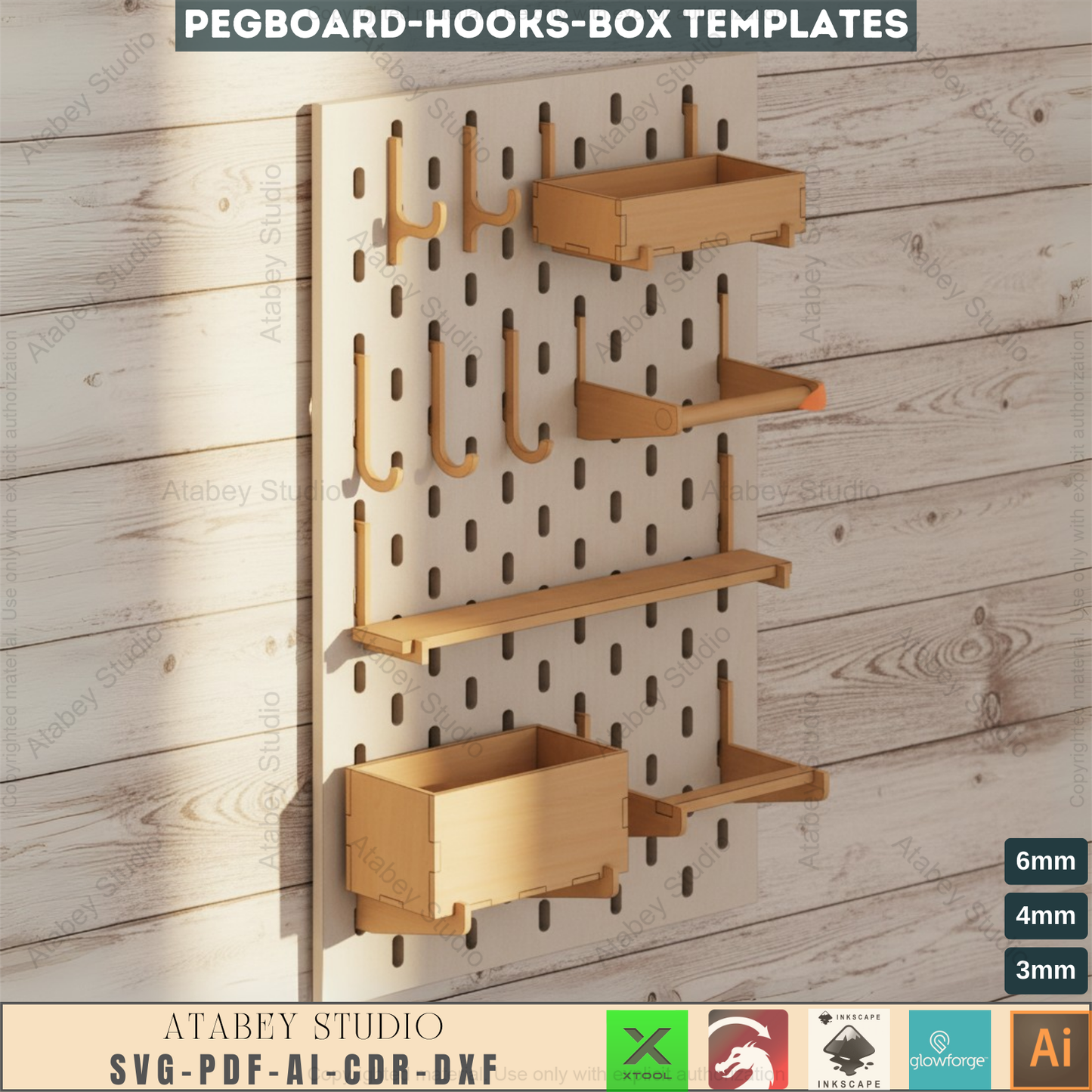 Custom Pegboard Display - Adjustable Hooks and Shelves - Perfect for Organizing Jewelry and Tools 683
